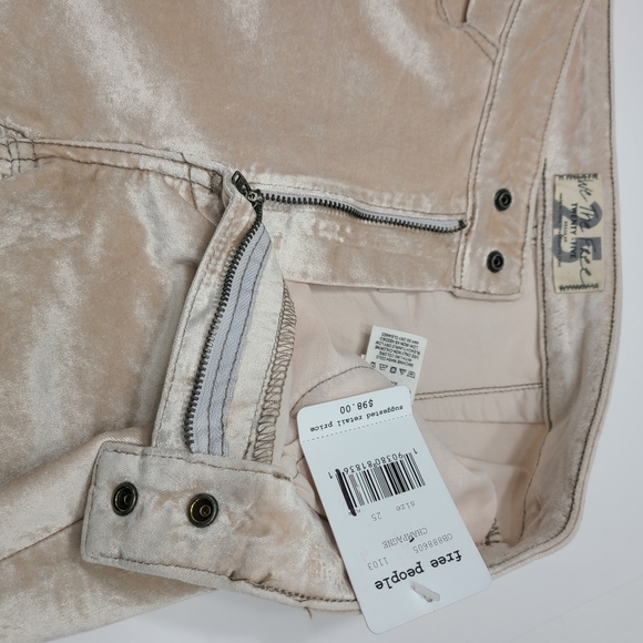 Free People Sweet Jane Velvet Skinny Jeans Pants - Picture 9 of 9